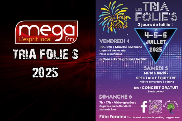On parle des Tria Folie&#039;s sur Méga FM
